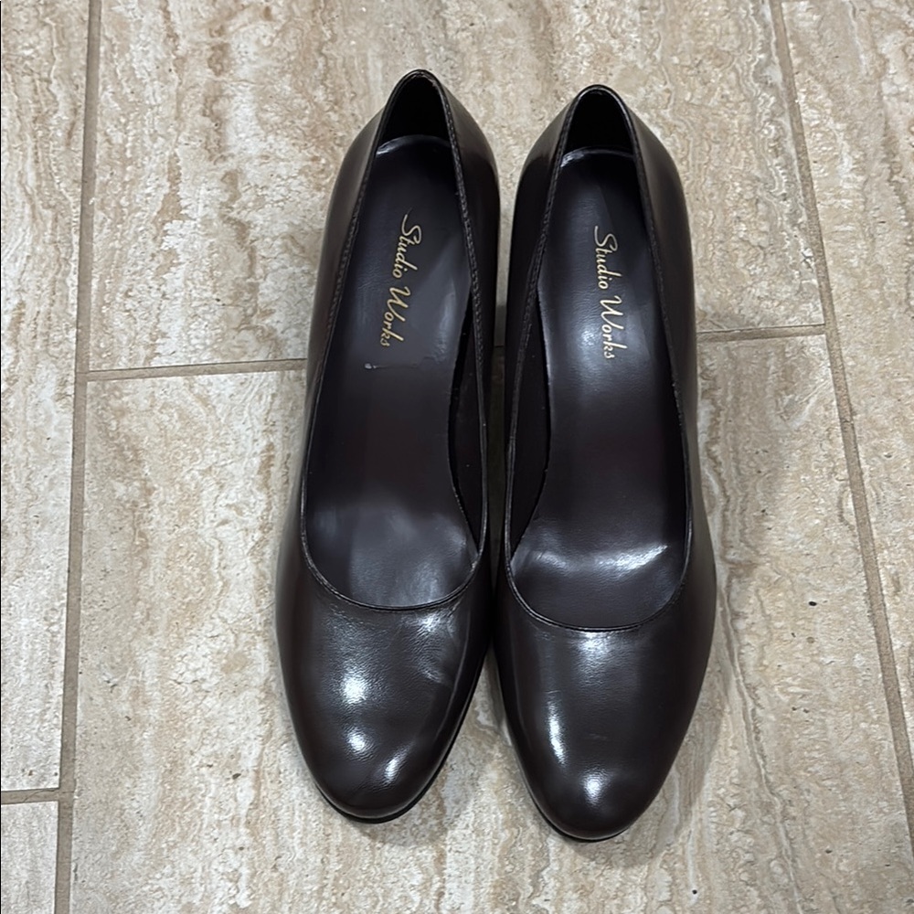 Studio Works Brown Heels - NIB!